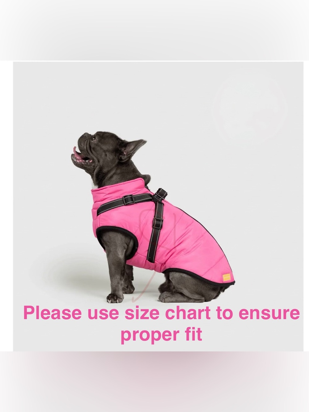 Reflective Pink Puffer Dog Coat with Built-In Harness for Small Dog 🐕🐕🐕🐕🦺🐾🦴